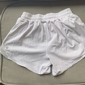 White lululemon running shorts size 4 gently worn